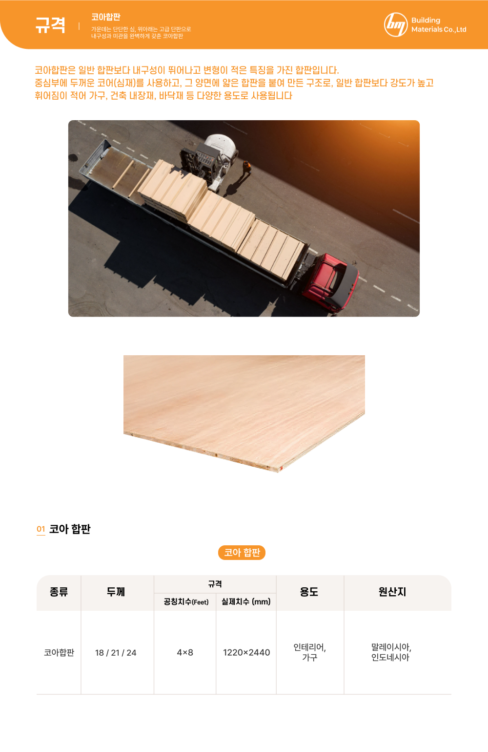 코아합판 상세 1